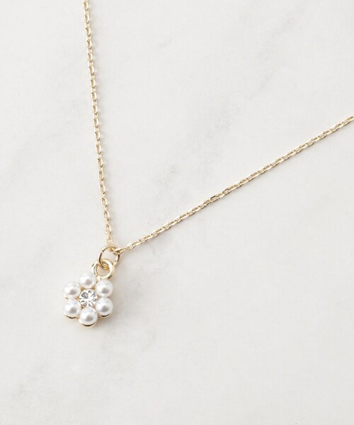 couture brooch（クチュールブローチ）の「フラワーモチーフプチネックレス（ネックレス・レディース・ゴールド・00）」の2枚目の写真
