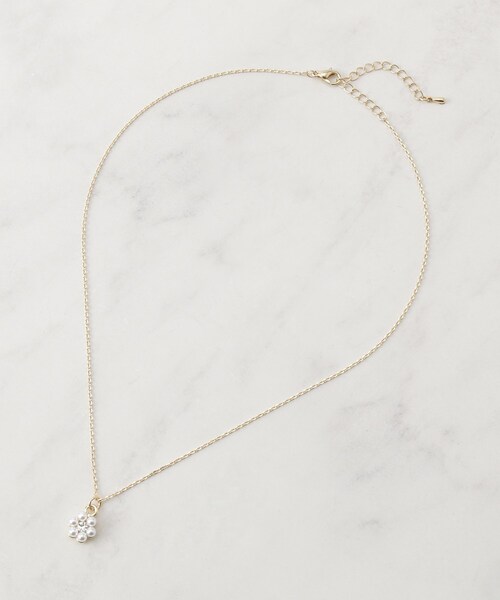 couture brooch（クチュールブローチ）の「フラワーモチーフプチネックレス（ネックレス・レディース・ゴールド・00）」の3枚目の写真