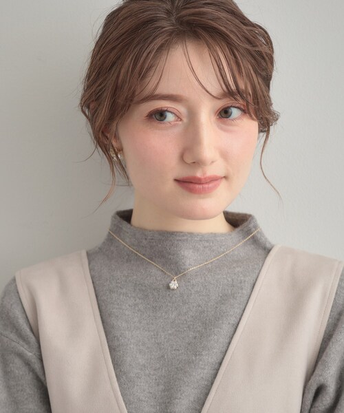 couture brooch（クチュールブローチ）の「フラワーモチーフプチネックレス（ネックレス・レディース・ゴールド・00）」の6枚目の写真