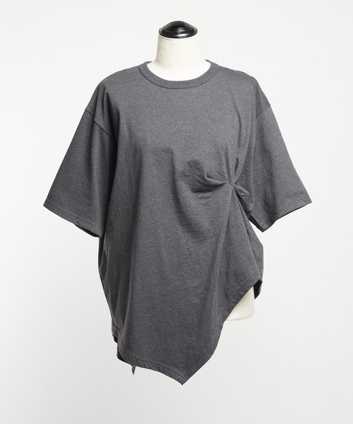 gomme（ゴム）の「クシュドＴ（Tシャツ/カットソー・レディース・チャコールグレー/ブラック/ホワイト/オレンジ・MEDIUM）」の10枚目の写真