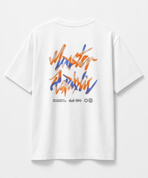 MONSTER REPUBLIC(モンスターリパブリック)の「スクエアロゴオレンジTシャツホワイト_8117(Tシャツ/カットソー・レディース・その他・LARGE/X-LARGE/SMALL/MEDIUM)」の1枚目の写真