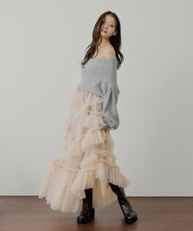 Chico | 【SALON by Chico】ランダムチュールフレアスカート(スカート)