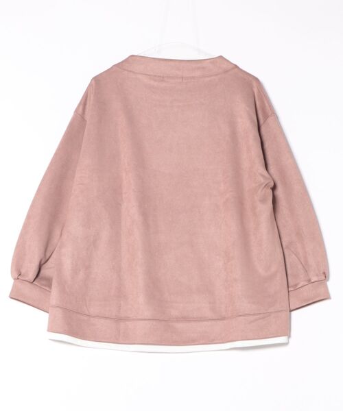 BELLUNA PLUS(ベルーナ)の「スエード調重ね着風プルオーバー(Tシャツ/カットソー・レディース・グリーン/アイボリー/ピンク・MEDIUM/LARGE/X-LARGE)」の21枚目の写真