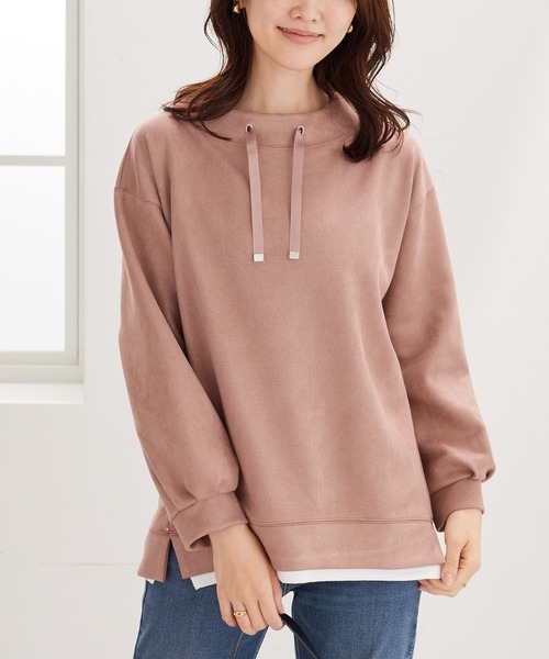 BELLUNA PLUS(ベルーナ)の「スエード調重ね着風プルオーバー(Tシャツ/カットソー・レディース・グリーン/アイボリー/ピンク・MEDIUM/LARGE/X-LARGE)」の17枚目の写真