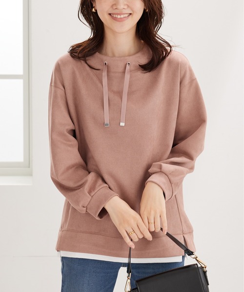 BELLUNA PLUS(ベルーナ)の「スエード調重ね着風プルオーバー(Tシャツ/カットソー・レディース・グリーン/アイボリー/ピンク・MEDIUM/LARGE/X-LARGE)」の18枚目の写真