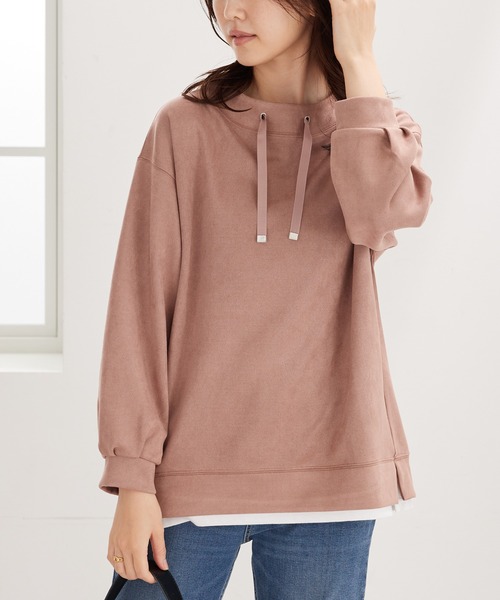 BELLUNA PLUS(ベルーナ)の「スエード調重ね着風プルオーバー(Tシャツ/カットソー・レディース・グリーン/アイボリー/ピンク・MEDIUM/LARGE/X-LARGE)」の20枚目の写真