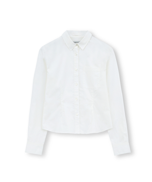 Wラインシャツ、ホワイト