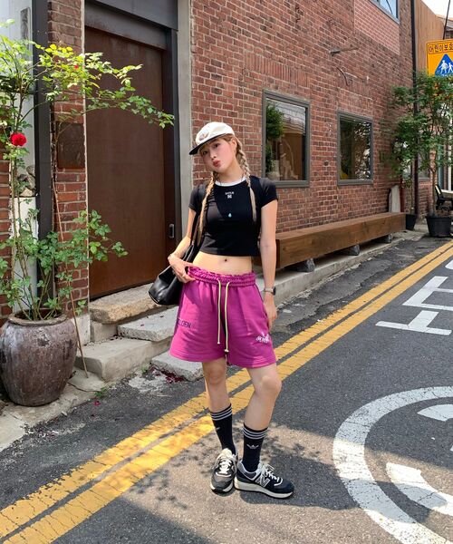 GOLDEN SNSHINE(ゴールデン サンシャイン)の「Sunshine sweat shorts_Purple(その他パンツ・レディース・その他・MEDIUM/LARGE)」の4枚目の写真