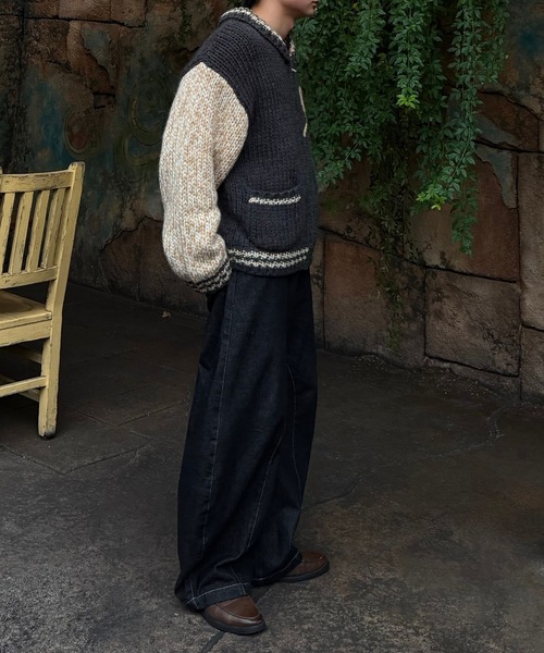 Gaphos (ガフォス)の「ハートカウチンニットジャケット(ニット/セーター・メンズ・グリーン・1/2)」の8枚目の写真