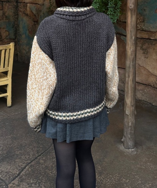 Gaphos (ガフォス)の「ハートカウチンニットジャケット(ニット/セーター・メンズ・グリーン・1/2)」の14枚目の写真