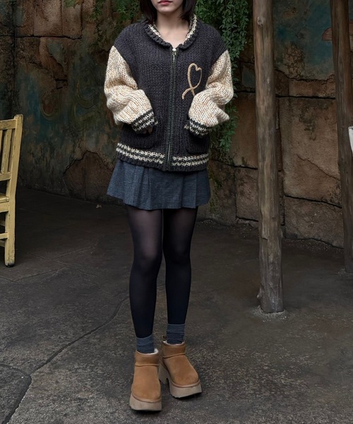 Gaphos (ガフォス)の「ハートカウチンニットジャケット(ニット/セーター・メンズ・グリーン・1/2)」の19枚目の写真