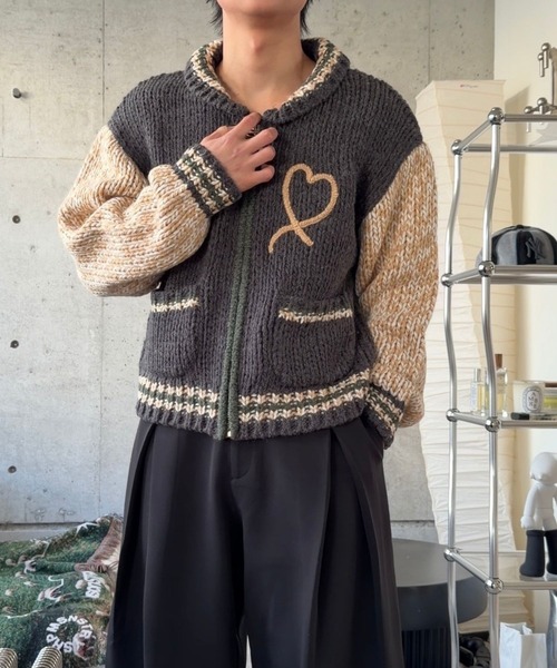 Gaphos (ガフォス)の「ハートカウチンニットジャケット(ニット/セーター・メンズ・グリーン・1/2)」の20枚目の写真