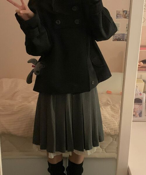 OAFISH(オアフィッシュ)の「QUAD BUTTON SHORT COAT, BLACK(チェスターコート・レディース・その他・FREE)」の10枚目の写真