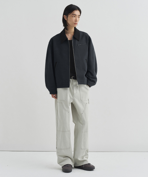 DRAW FIT（ドローフィット）の「コントラストワークトラッカージャケット [D.GREY]（デニムジャケット・メンズ・その他・LARGE/X-LARGE/MEDIUM）」の3枚目の写真