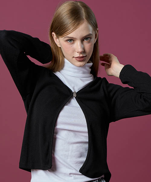 kolor 22aw レイヤードカーディガン　ブラック サイズ1 kolor - 【美品】 kolor / カラー | 2022AW | ドッキング レイヤード