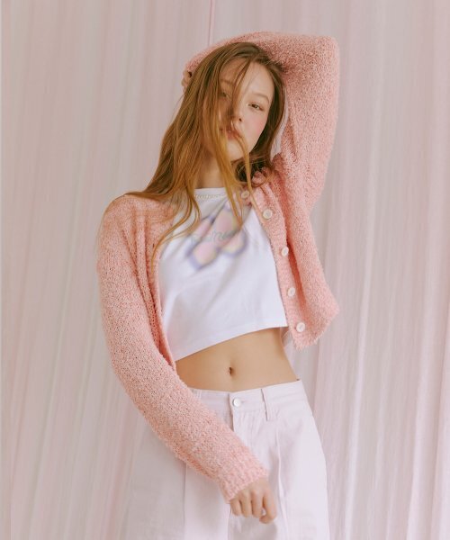ETMON(エトモン)の「Color Blend Knit Cardigan Pink(カーディガン/ボレロ・レディース・その他・FREE)」の4枚目の写真