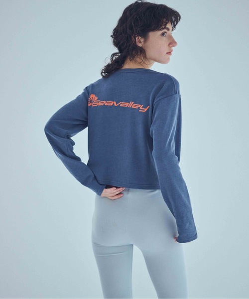 SEA(シー)の「GRAPHIC L/S ポケットTEE (Hibiscus Seavalley)(Tシャツ/カットソー・レディース・ホワイト/ブルー/チャコールグレー・2/1/0)」の8枚目の写真