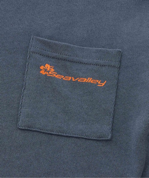 SEA(シー)の「GRAPHIC L/S ポケットTEE (Hibiscus Seavalley)(Tシャツ/カットソー・レディース・ホワイト/ブルー/チャコールグレー・2/1/0)」の10枚目の写真