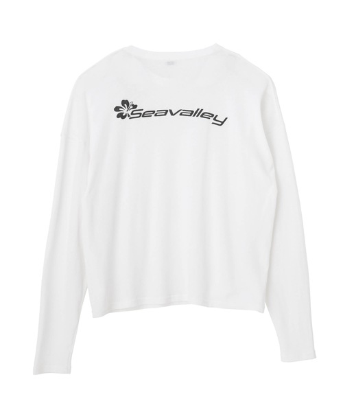 SEA(シー)の「GRAPHIC L/S ポケットTEE (Hibiscus Seavalley)(Tシャツ/カットソー・レディース・ホワイト/ブルー/チャコールグレー・2/1/0)」の19枚目の写真