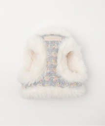 moncheri（モンシェリ）の「ツイードチェックファーハーネス+リードSET【ワンタッチ着脱・サイズ調整可能】（リード/ハーネス/首輪）」