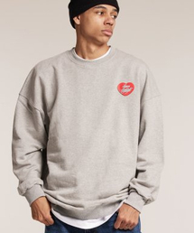 ヒューマンハイライト スウェット スモールハート グレー レッド