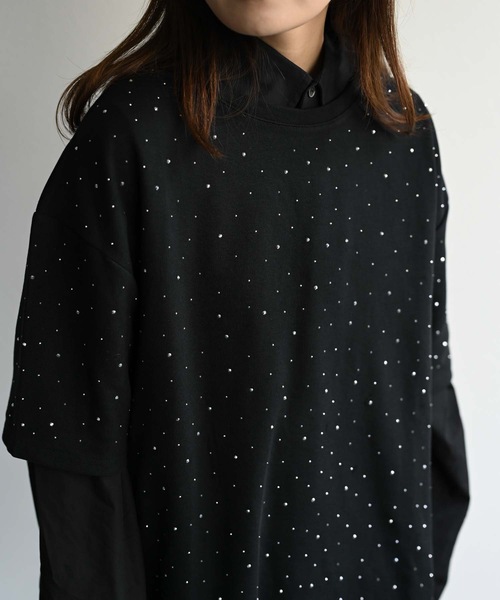 CREARE -LINO-(クレアーレリノ)の「スタッズデザインTシャツ(Tシャツ/カットソー・メンズ・ブラック/オフホワイト/チャコール・FREE)」の4枚目の写真