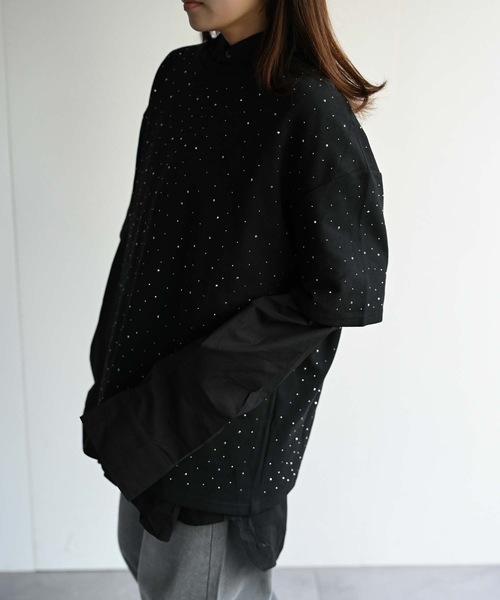 CREARE -LINO-(クレアーレリノ)の「スタッズデザインTシャツ(Tシャツ/カットソー・メンズ・ブラック/オフホワイト/チャコール・FREE)」の5枚目の写真