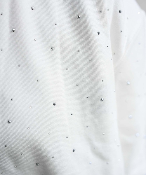 CREARE -LINO-(クレアーレリノ)の「スタッズデザインTシャツ(Tシャツ/カットソー・メンズ・ブラック/オフホワイト/チャコール・FREE)」の10枚目の写真