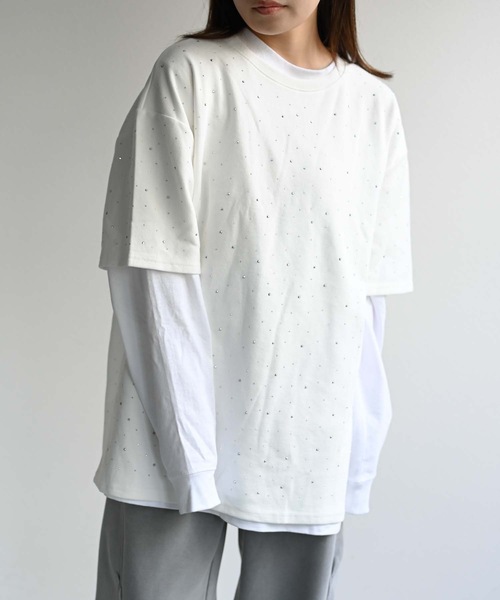 CREARE -LINO-(クレアーレリノ)の「スタッズデザインTシャツ(Tシャツ/カットソー・メンズ・ブラック/オフホワイト/チャコール・FREE)」の11枚目の写真