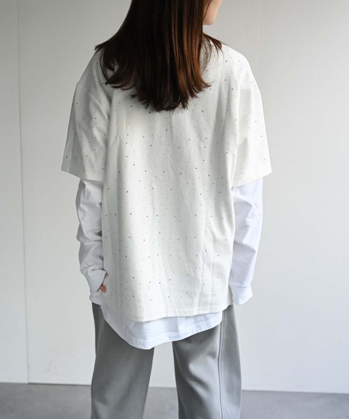 CREARE -LINO-(クレアーレリノ)の「スタッズデザインTシャツ(Tシャツ/カットソー・メンズ・ブラック/オフホワイト/チャコール・FREE)」の13枚目の写真