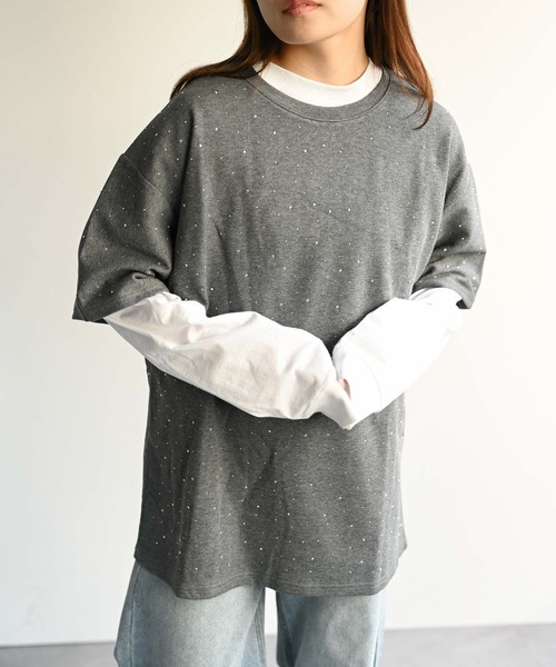CREARE -LINO-(クレアーレリノ)の「スタッズデザインTシャツ(Tシャツ/カットソー・メンズ・ブラック/オフホワイト/チャコール・FREE)」の16枚目の写真