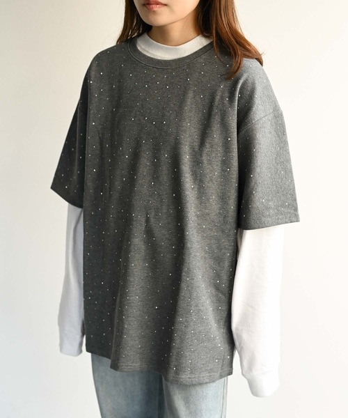 CREARE -LINO-(クレアーレリノ)の「スタッズデザインTシャツ(Tシャツ/カットソー・メンズ・ブラック/オフホワイト/チャコール・FREE)」の18枚目の写真