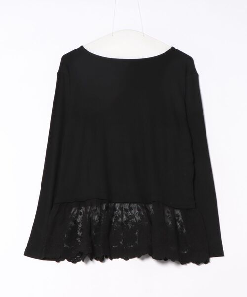 Elura（エルーラ）の「レースコンビロンTEE/634721（Tシャツ/カットソー・レディース・ホワイト/ブラック・FREE）」の17枚目の写真