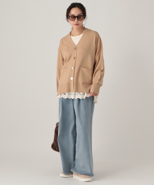 Elura（エルーラ）の「レースコンビロンTEE/634721（Tシャツ/カットソー・レディース・ホワイト/ブラック・FREE）」の4枚目の写真