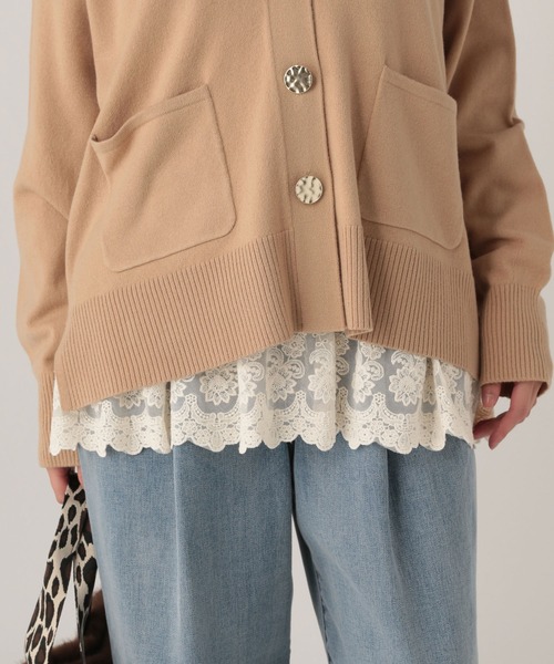 Elura（エルーラ）の「レースコンビロンTEE/634721（Tシャツ/カットソー・レディース・ホワイト/ブラック・FREE）」の5枚目の写真