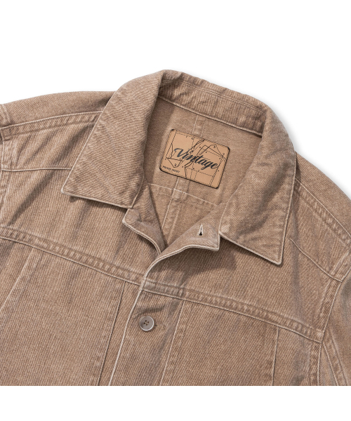 PRODESHIRT(プロデシャツ)の「ヴィンテージコットントラッカージャケット(ウッドブラウン)(デニムジャケット・メンズ・その他・LARGE/X-LARGE/XX-LARGE)」の2枚目の写真