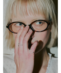 DENU（デヌ）の「sweet pave heart ring - silver（リング）」