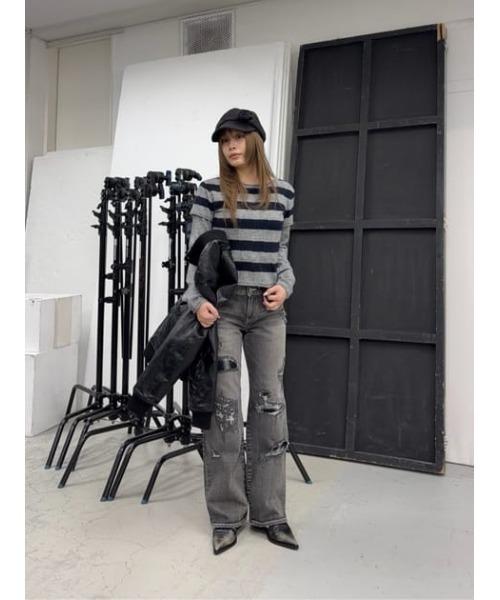 LAGUA GEM（ラグアジェム）の「COMPACT FAUX LEATHER ブルゾン（ブルゾン・レディース・アイボリー/ブラック・FREE）」の20枚目の写真