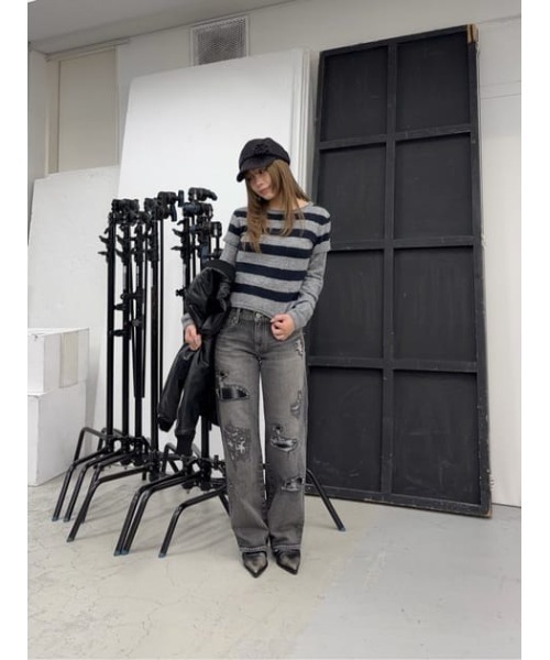 LAGUA GEM（ラグアジェム）の「COMPACT FAUX LEATHER ブルゾン（ブルゾン・レディース・アイボリー/ブラック・FREE）」の21枚目の写真