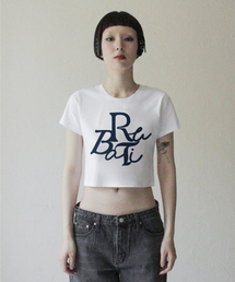 ビッグロゴクロップTシャツ_ホワイト