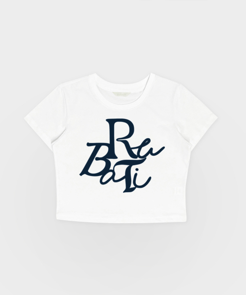 RUBATI(ルバティ)の「ビッグロゴクロップTシャツ_ホワイト(Tシャツ/カットソー・レディース・その他・size2/size1)」の3枚目の写真