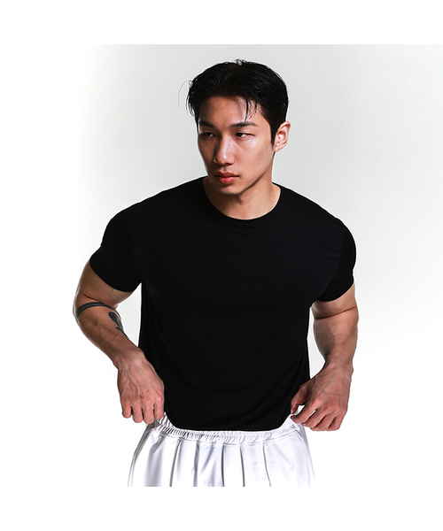 RVD(アールブイディー)の「トラベルウェアソフトタッチマッスルフィット半袖Tシャツ(メランジブラック)(Tシャツ/カットソー・メンズ・その他・LARGE/X-LARGE/2XL)」の1枚目の写真