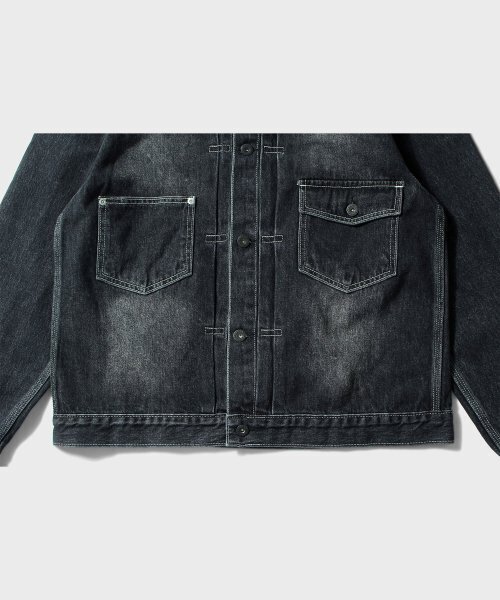 VDR（ブイディアール）の「302 Denim Jacket [Faded Black]（デニムジャケット・メンズ・その他・MEDIUM）」の4枚目の写真