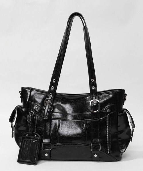 Figments(フィグメンツ)の「チャームツキY2Kバッグ(トートバッグ・レディース・ブラック・FREE)」の4枚目の写真