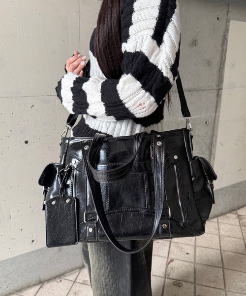 Figments（フィグメンツ）の「チャームツキY2Kバッグ（トートバッグ・レディース・ブラック・FREE）」の13枚目の写真