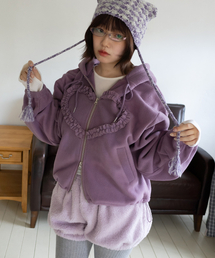 FUN FROM FUN（ファンフロムファン）の「Frill Heart Hoodie, Violet（パーカー）」