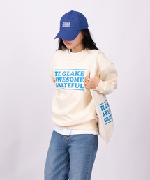 アッサムロゴ オーバーサイズ 裏毛 スウェット Tシャツ クリーム