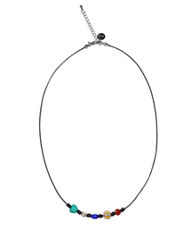 RUNDS（ランディエス）の「Black Black Gemstone Necklace（ネックレス）」