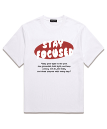 OUSE（オウズ）の「STAY FOCUSED Overfit Short Sleeve T-Shirt (DS023) White（Tシャツ/カットソー・メンズ）」