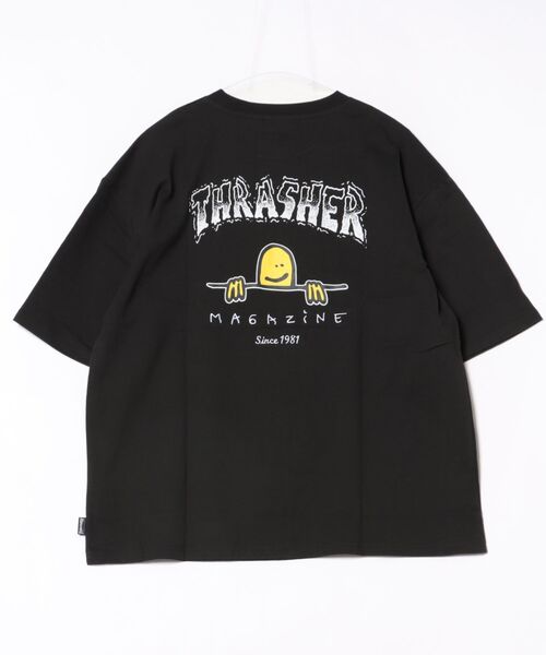 THRASHER（スラッシャー）の「THRASHER / スラッシャー × Mark Gonzales / マークゴンザレス グラフィック バックプリントTシャツ オーバーサイズ（Tシャツ/カットソー・メンズ・ブラック/サックスブルー/ミント/ホワイト・XL/L/M）」の6枚目の写真